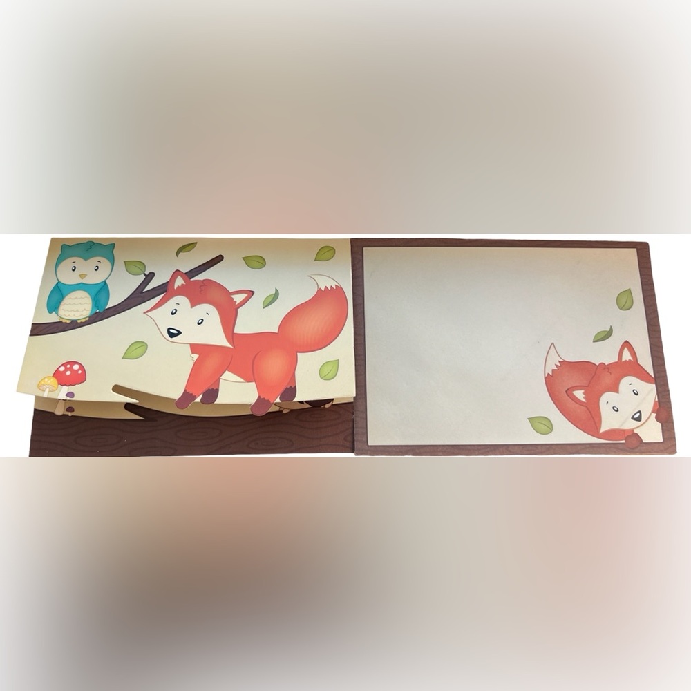 Brother Sister Studio Woodland Fox and Owl Invitations